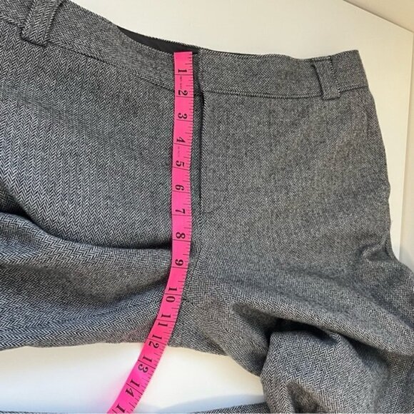 CLUB MONACO HERRINGBONE WOOL FLARE PANT SIZE 10 - Picture 8 of 11